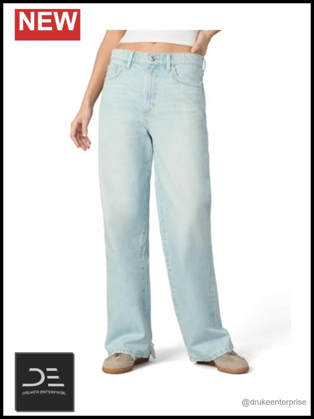 Women's Low Slung Baggy Jeans Mid Rise Boot Cut Cotton Non-Stretch Button Zip